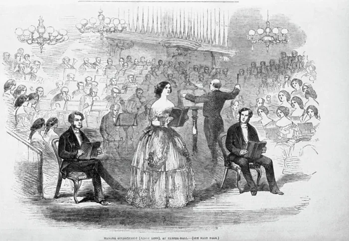 Framed Print : Madame Goldschmidt (Jenny Lind) at Exeter Hall Illustration Framed Print : Madame Goldschmidt (Jenny Lind) at Exeter Hall Illustration
