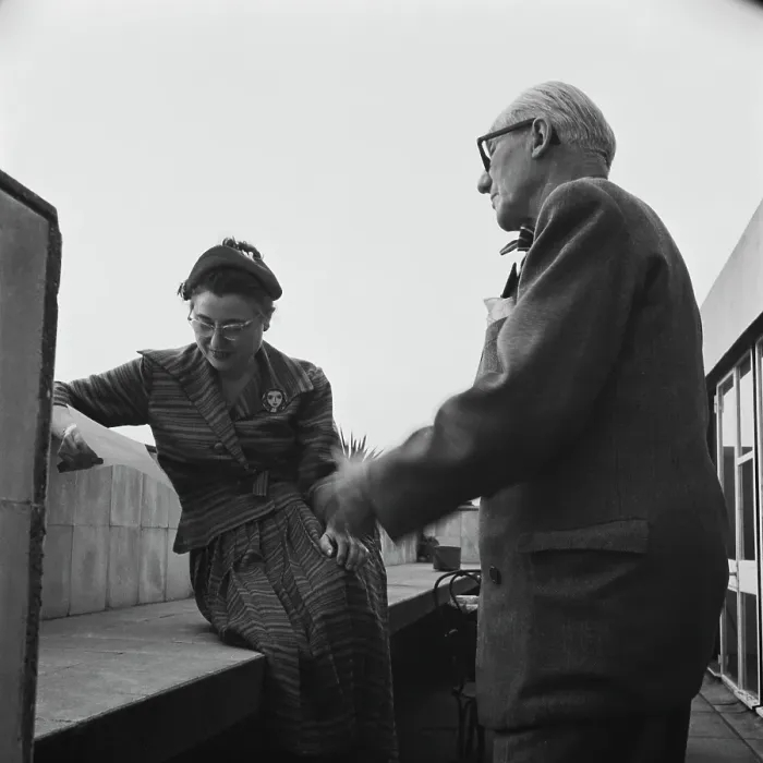 Framed Print : Madame Karsh And Le Corbusier Framed Print : Madame Karsh And Le Corbusier