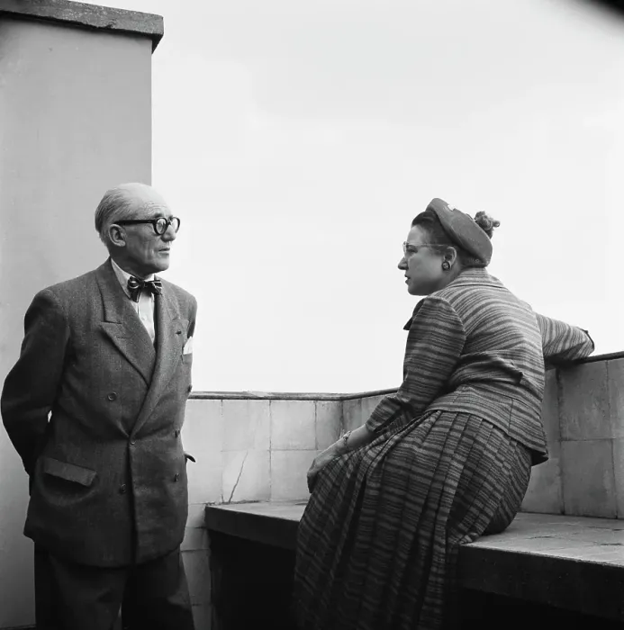 Framed Print : Madame Karsh And Le Corbusier Framed Print : Madame Karsh And Le Corbusier