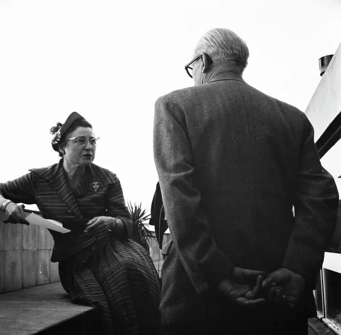 Framed Print : Madame Karsh And Le Corbusier Framed Print : Madame Karsh And Le Corbusier