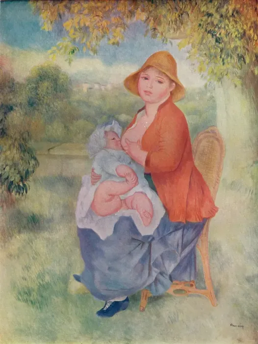 Framed Print : Madame Renoir Allaitant Son Enfant, c.1885 (1932) Framed Print : Madame Renoir Allaitant Son Enfant, c.1885 (1932)