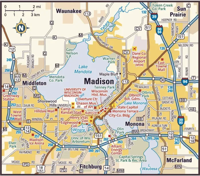 Framed Print : Madison, Wisconsin area Framed Print : Madison, Wisconsin area