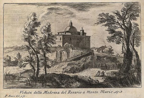 Madonna del Rosario a Monte Mario, 1767, Rome, Italy, digital reproduction of an 18th century original, original date unknown