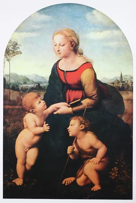 Framed Print : Madonna Jardiniere, by Raffaello Sanzio da Urbino, also Raffael da Urbino, Raffaello Santi, Raffaello Sanzio, Raphael, Italian painter, Italy, digitally restored reproduction of a work of art (public domain) from c. 1500 Framed Print : Madonna Jardiniere, by Raffaello Sanzio da Urbino, also Raffael da Urbino, Raffaello Santi, Raffaello Sanzio, Raphael, Italian painter, Italy, digitally restored reproduction of a work of art (public domain) from c. 1500