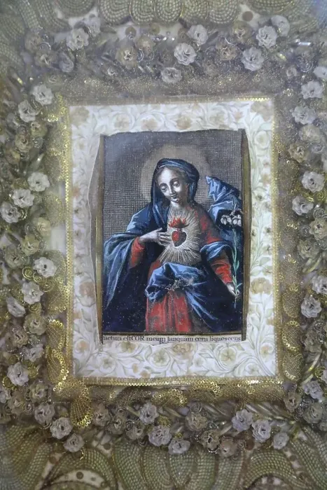Framed Print : Madonna painting in the interior, Dickelschwaig Chapel, Chapel of St. Gertrudis from 1694, Graswang, district of Ettal, district of Garmisch-Partenkirchen, Upper Bavaria, Bavaria, Germany Framed Print : Madonna painting in the interior, Dickelschwaig Chapel, Chapel of St. Gertrudis from 1694, Graswang, district of Ettal, district of Garmisch-Partenkirchen, Upper Bavaria, Bavaria, Germany