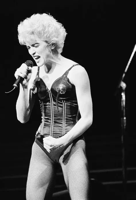 Framed Print : Madonna Singing in Concert