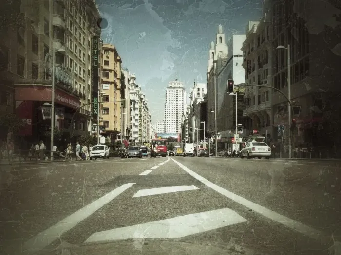 Framed Print : Madrid, Gran Via avenue Framed Print : Madrid, Gran Via avenue