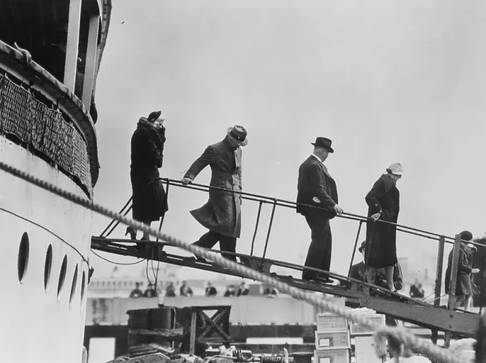 Framed Print : Mae Capone Leaving Ship Framed Print : Mae Capone Leaving Ship