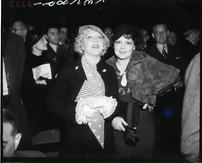 Framed Print : Mae Murray Standing with Clara Bow Framed Print : Mae Murray Standing with Clara Bow