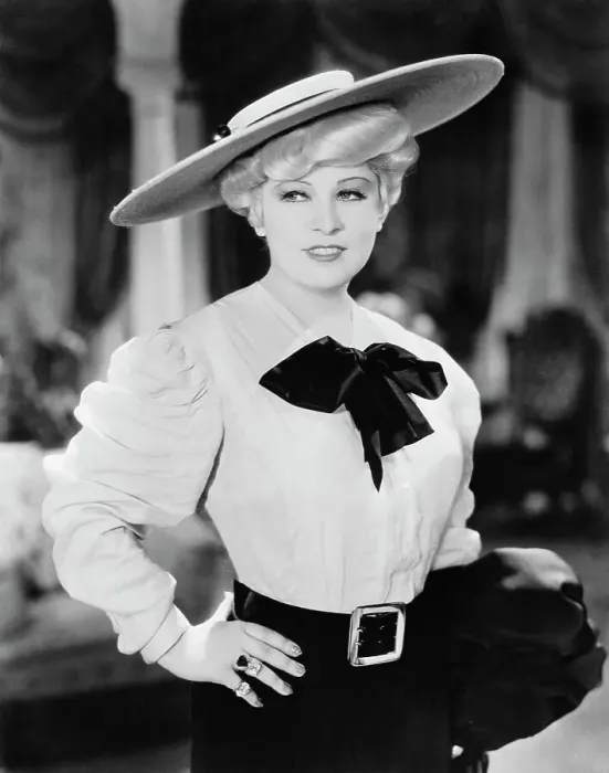 Framed Print : Mae West Standing with Hand on Hip