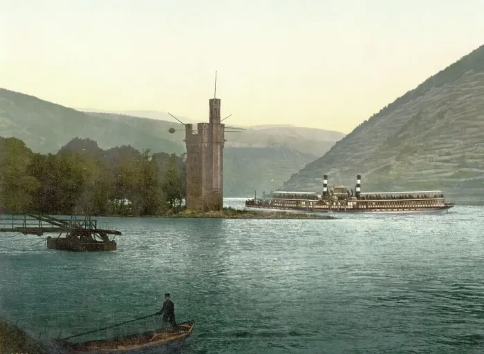 Framed Print : The Maeusetum in Bingen am Rhein, Rhineland-Palatinate, Germany, Historic, digitally restored reproduction of a photochrome print from the 1890s Framed Print : The Maeusetum in Bingen am Rhein, Rhineland-Palatinate, Germany, Historic, digitally restored reproduction of a photochrome print from the 1890s