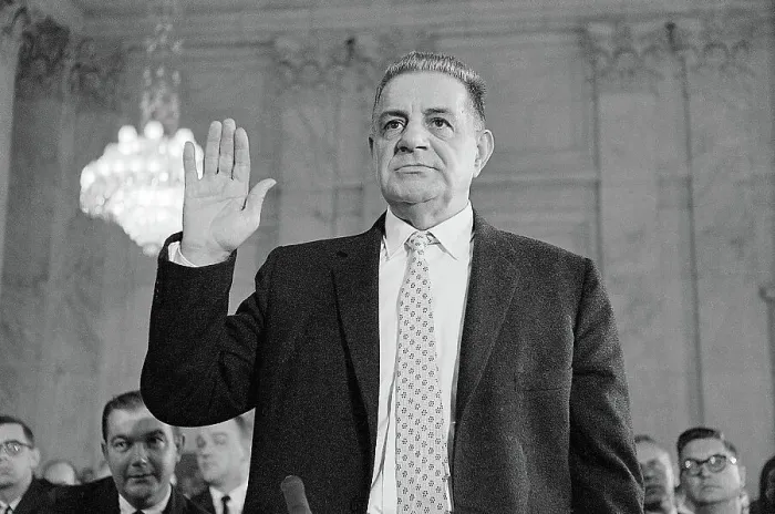 Framed Print : Mafia Witness Joseph Valachi Taking Oath Framed Print : Mafia Witness Joseph Valachi Taking Oath