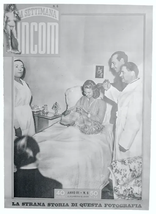 Framed Print : Magazine Cover Photo with Ingrid Bergman Holding Baby