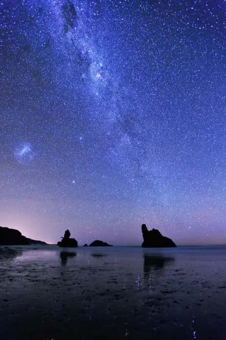 Framed Print : magellanic clouds, motukiekie beach Framed Print : magellanic clouds, motukiekie beach
