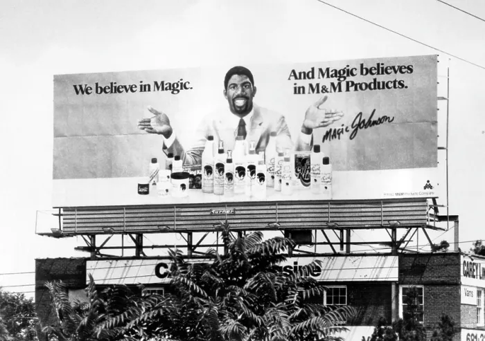 Framed Print : Magic Johnson Ad Framed Print : Magic Johnson Ad
