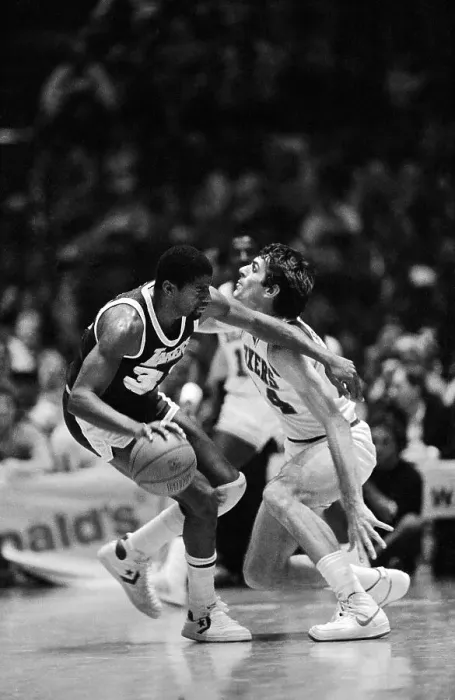 Framed Print : Magic Johnson on the Offense Framed Print : Magic Johnson on the Offense