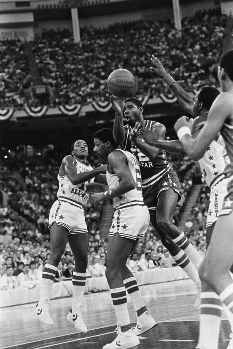 Framed Print : Magic Johnson Passing in All-Star Game Framed Print : Magic Johnson Passing in All-Star Game
