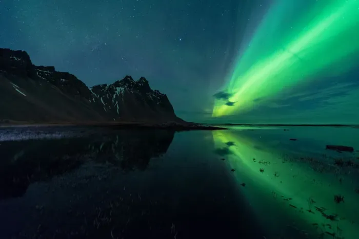 Framed Print : Magic light reflection at Vestrahorn, Iceland Framed Print : Magic light reflection at Vestrahorn, Iceland
