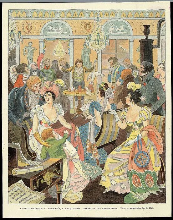 Framed Print : Magician At Party During Restoration Framed Print : Magician At Party During Restoration