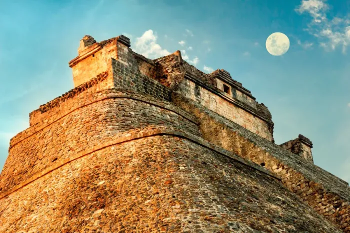 Framed Print : Magician Pyramid and full moon, Uxmal, Mexico Framed Print : Magician Pyramid and full moon, Uxmal, Mexico