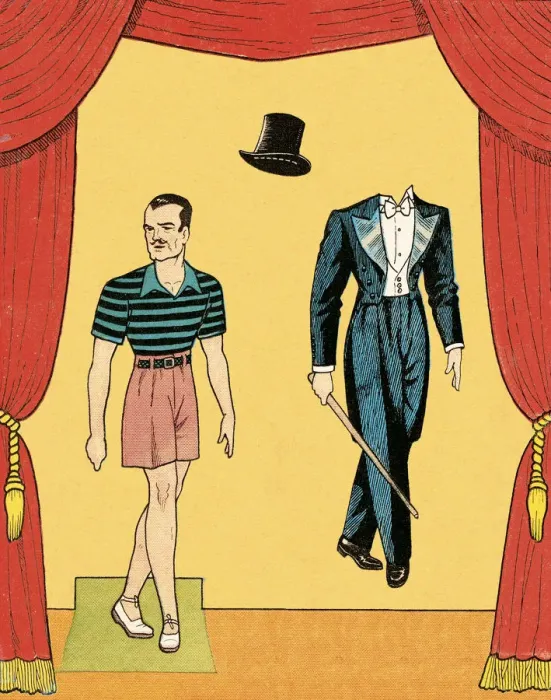 Framed Print : Magician In and Out of His Tuxedo Framed Print : Magician In and Out of His Tuxedo