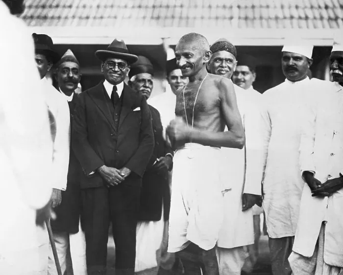 Framed Print : Mahatma Gandhi Being Interviewed Framed Print : Mahatma Gandhi Being Interviewed