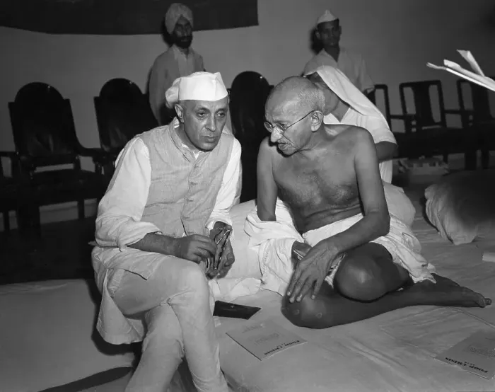 Framed Print : Mahatma Gandhi With Jawaharlal Nehru Framed Print : Mahatma Gandhi With Jawaharlal Nehru