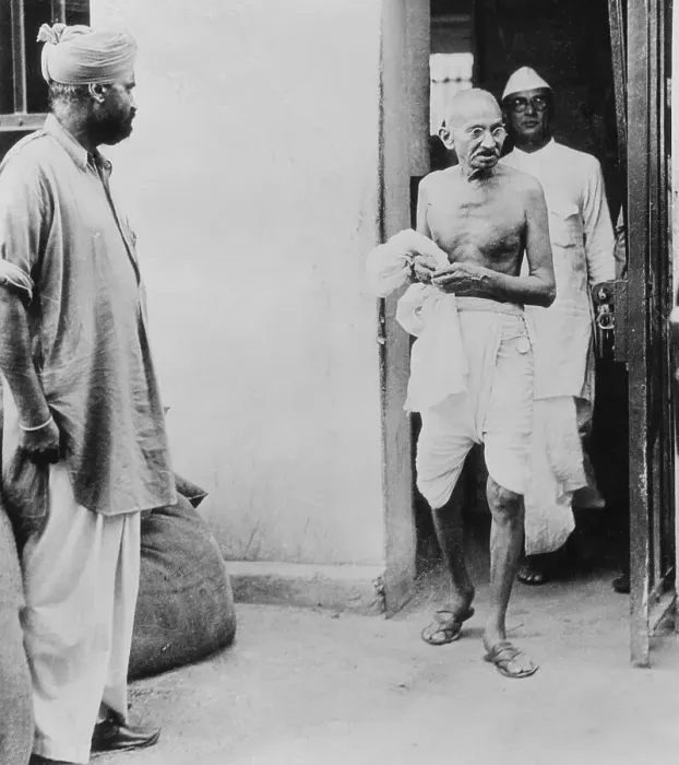 Framed Print : Mahatma Gandhi Touring a Prison Framed Print : Mahatma Gandhi Touring a Prison