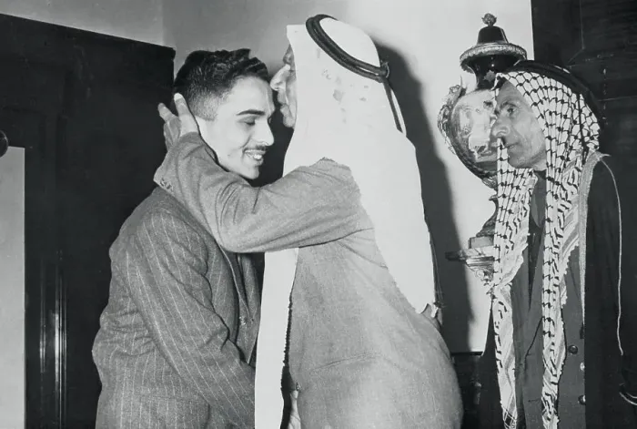 Framed Print : Mahmoud Elkahalid Embracing King Hussein Framed Print : Mahmoud Elkahalid Embracing King Hussein