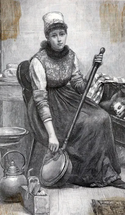 Framed Print : Maid Cleaning Framed Print : Maid Cleaning
