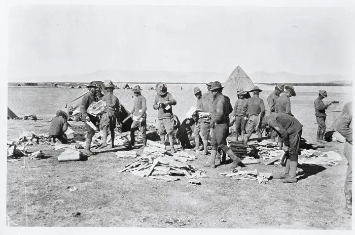 Framed Print : Mail Carriers In Front Of Tent Framed Print : Mail Carriers In Front Of Tent