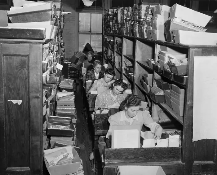 Framed Print : Mail Order Department Of Burpee Seed
