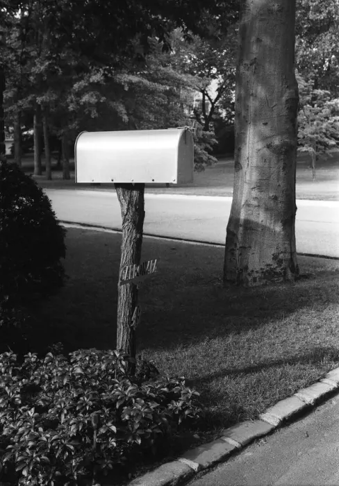 Framed Print : Mailbox on wooden post Framed Print : Mailbox on wooden post