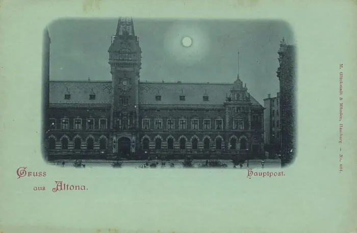 Framed Print : Main post office in Altona, Hamburg, Germany, postcard with text, view around ca 1910, historical, digital reproduction of a historical postcard, public domain, from that time, exact date unknown Framed Print : Main post office in Altona, Hamburg, Germany, postcard with text, view around ca 1910, historical, digital reproduction of a historical postcard, public domain, from that time, exact date unknown