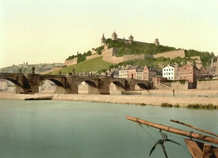 Framed Print : Main River and Fortress in Wuerzburg, Bavaria, c. 1890, Germany, Historic, digitally restored reproduction from a 19th century original Framed Print : Main River and Fortress in Wuerzburg, Bavaria, c. 1890, Germany, Historic, digitally restored reproduction from a 19th century original