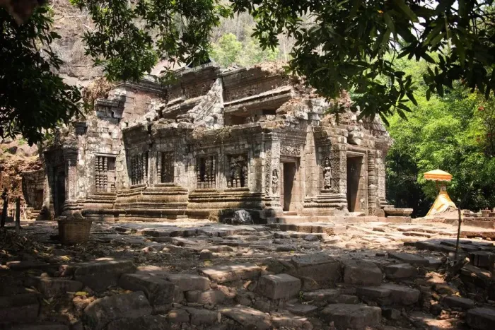 Framed Print : Main sanctuary of Khmer temple at Wat Phou, Laos Framed Print : Main sanctuary of Khmer temple at Wat Phou, Laos