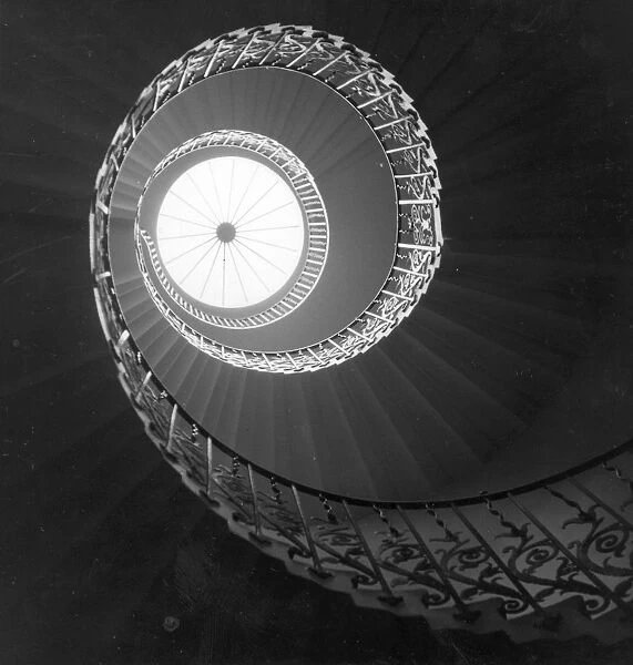 The main spiral staircase at Queens House, Greenwich