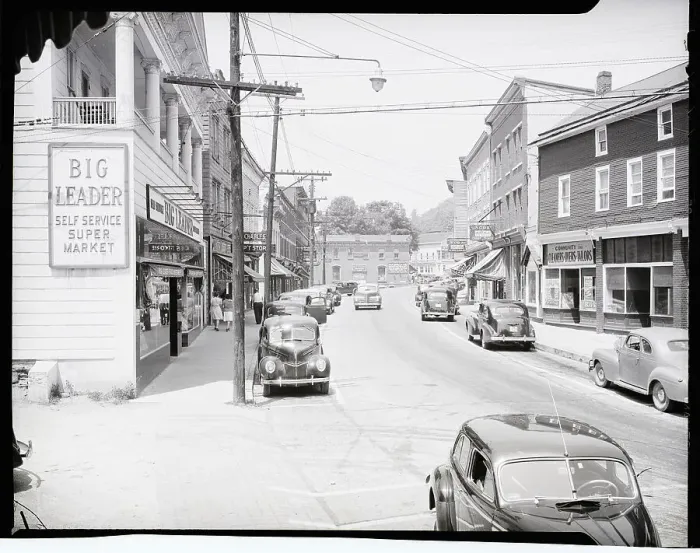 Framed Print : Main Street from Porch of Sussex Inn Framed Print : Main Street from Porch of Sussex Inn