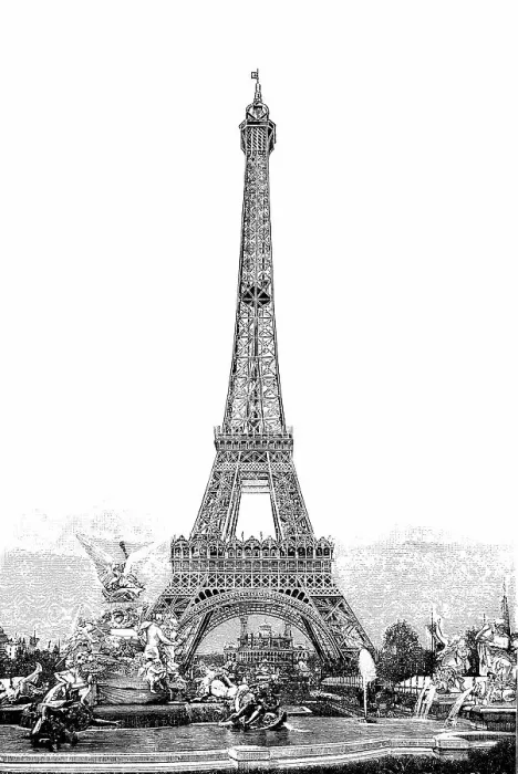 Framed Print : Main symbol of the fair, the Eiffel Tower, Exposition Universelle of 1889, World's Fair, Paris, France, Historic, digitally restored reproduction of an original 19th century artwork Framed Print : Main symbol of the fair, the Eiffel Tower, Exposition Universelle of 1889, World's Fair, Paris, France, Historic, digitally restored reproduction of an original 19th century artwork