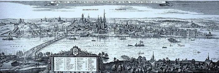Framed Print : Mainz in the Middle Ages, Rhineland-Palatinate, Germany, Historical, digital reproduction of an original from the 19th century, original date unknown Framed Print : Mainz in the Middle Ages, Rhineland-Palatinate, Germany, Historical, digital reproduction of an original from the 19th century, original date unknown