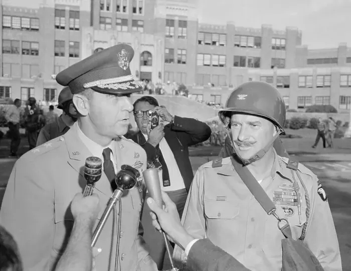 Framed Print : Major General Edwin A. Walker Talking with Reporters Framed Print : Major General Edwin A. Walker Talking with Reporters