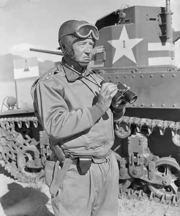 Framed Print : Major General George S. Patton Watching Military Exercises Framed Print : Major General George S. Patton Watching Military Exercises
