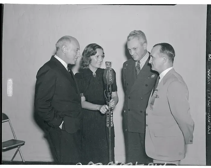 Framed Print : Two Major-Generals Attending Cecil B. Demille's Radio Show Framed Print : Two Major-Generals Attending Cecil B. Demille's Radio Show