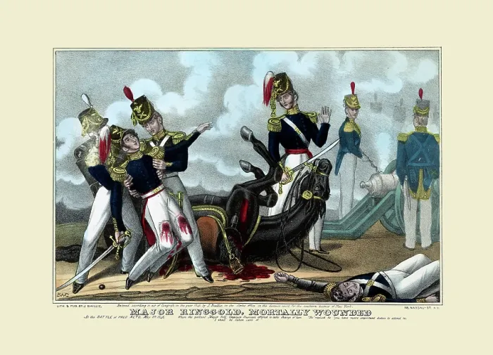Framed Print : Major Ringgold Mortally Wounded Framed Print : Major Ringgold Mortally Wounded
