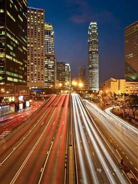 Major road to city center in Hongkong