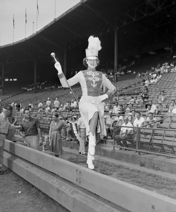 Framed Print : Majorette Performing at Sports Function Framed Print : Majorette Performing at Sports Function
