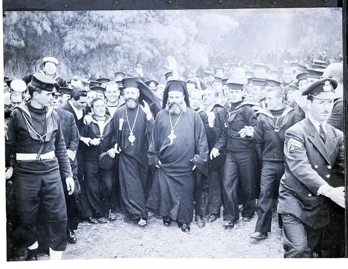 Framed Print : Makarious Surrounded By Greek Sailors Framed Print : Makarious Surrounded By Greek Sailors
