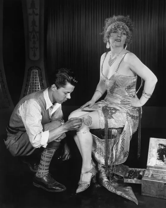 Framed Print : Make-up artist working with dancer Framed Print : Make-up artist working with dancer