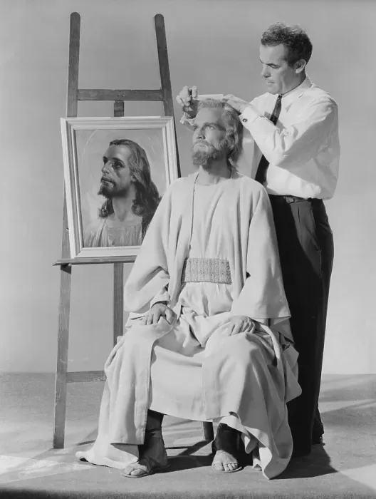 Framed Print : Makeup Artist Styling Robert Wilson's Hair Framed Print : Makeup Artist Styling Robert Wilson's Hair