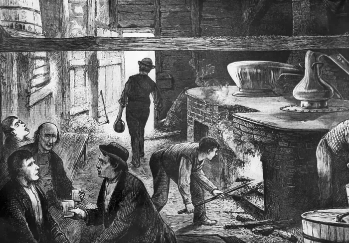 Framed Print : Making Apple Whiskey at a Still in Rockland County, New York Woodcut Framed Print : Making Apple Whiskey at a Still in Rockland County, New York Woodcut